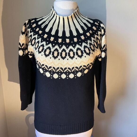 525 America Fair Isle Nordic Mock Neck, Large. Icelandic. - Picture 13 of 13